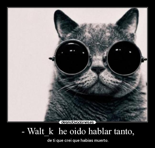 - Walt_k he oido hablar tanto, -