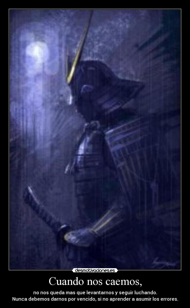 carteles samurai desmotivaciones