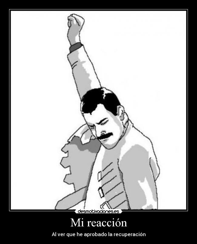 Mi reacción - Al ver que he aprobado la recuperación