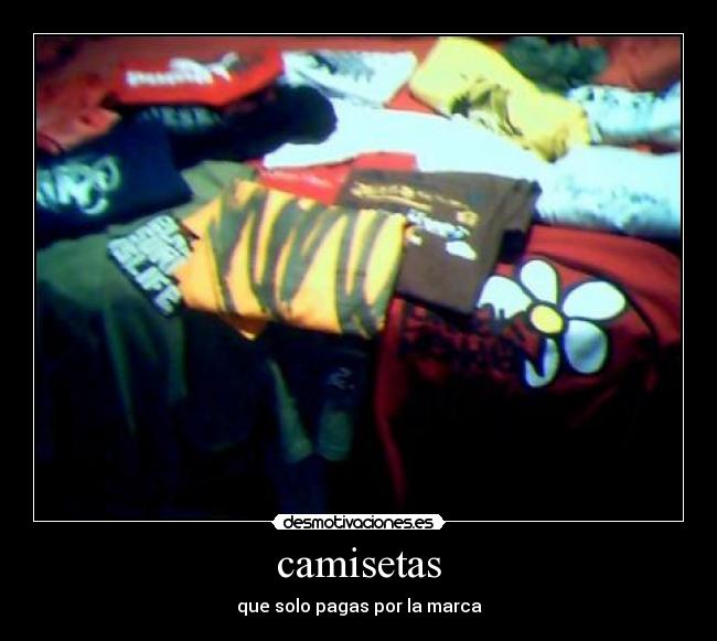 camisetas - que solo pagas por la marca