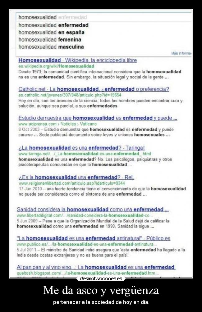 Me da asco y vergüenza - 