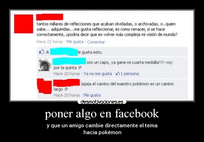 poner algo en facebook -