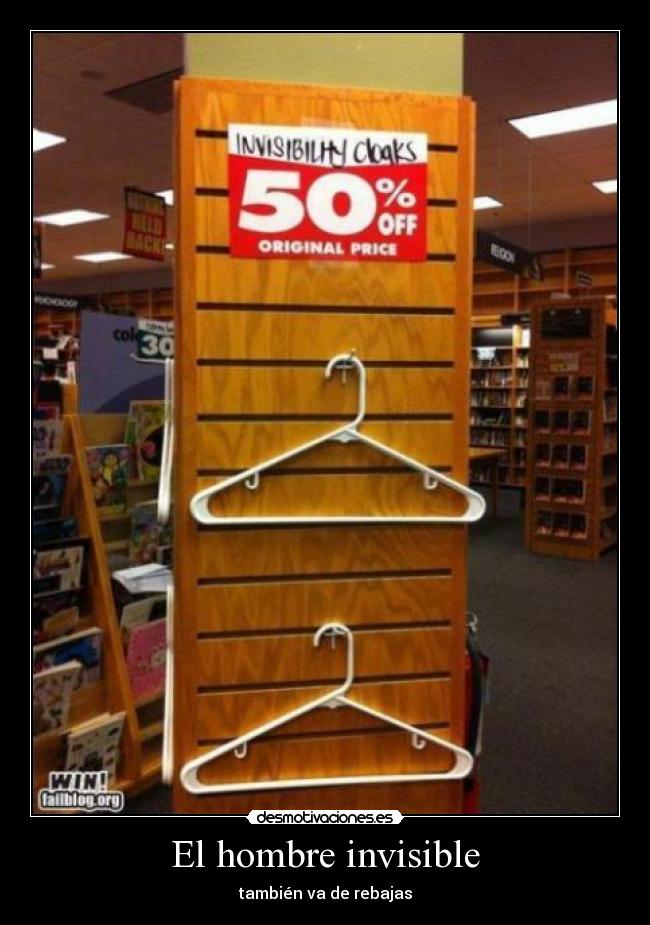 El hombre invisible - también va de rebajas
