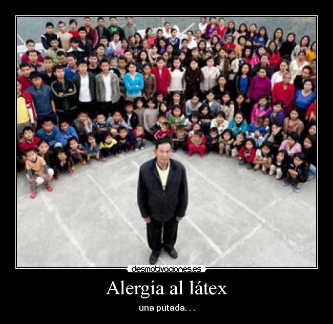 Alergia al látex - una putada. . .