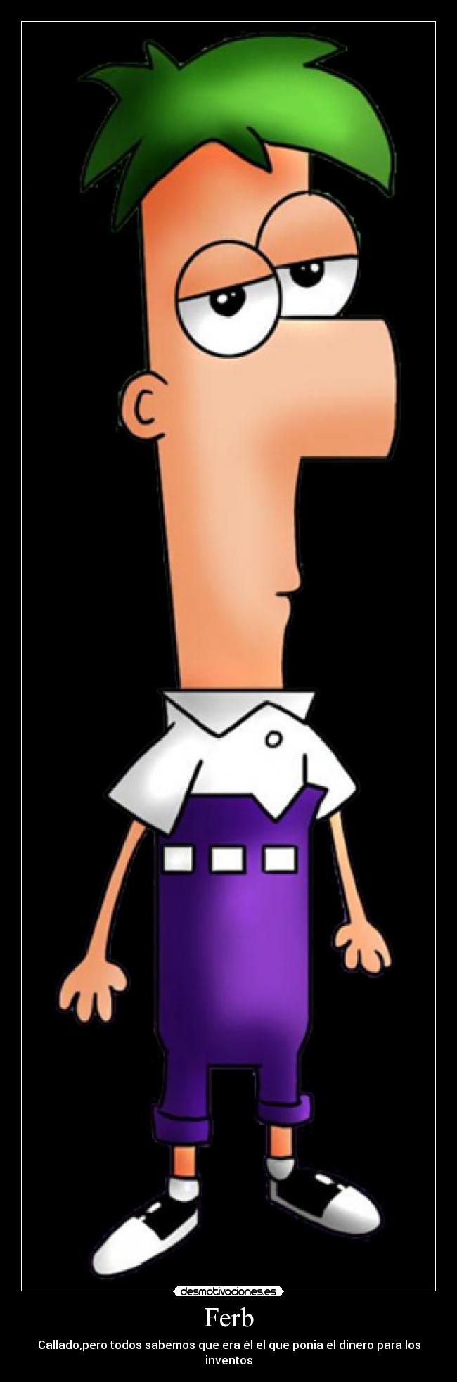 Ferb - Callado,pero todos sabemos que era él el que ponia el dinero para los inventos