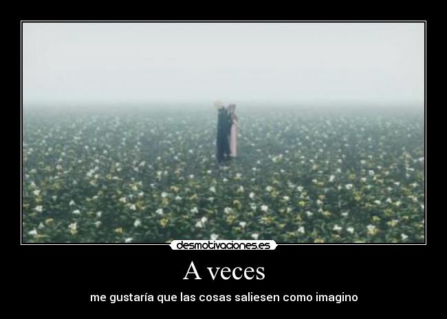 A veces - me gustaría que las cosas saliesen como imagino