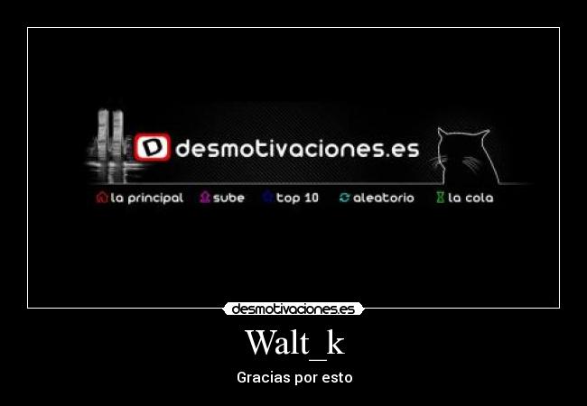 Walt_k - Gracias por esto