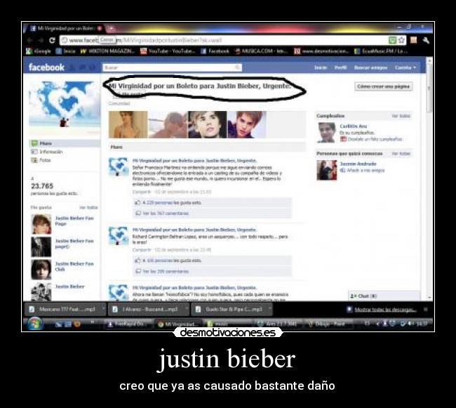 justin bieber - creo que ya as causado bastante daño