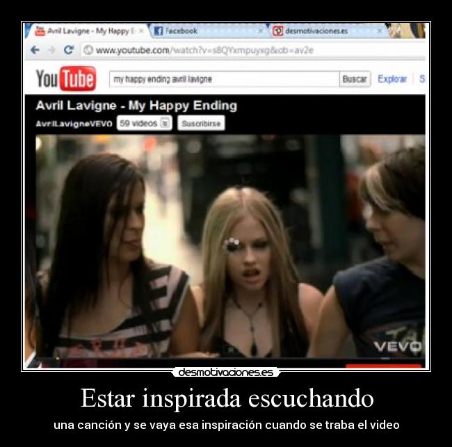 Estar inspirada escuchando - 