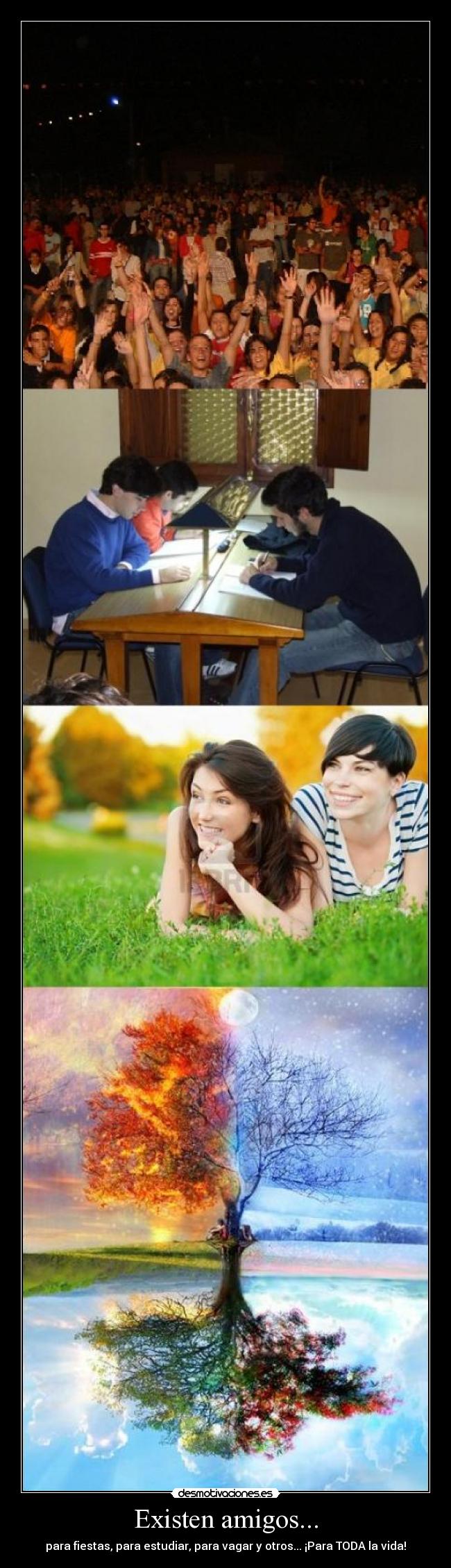 Existen amigos... - para fiestas, para estudiar, para vagar y otros... ¡Para TODA la vida!