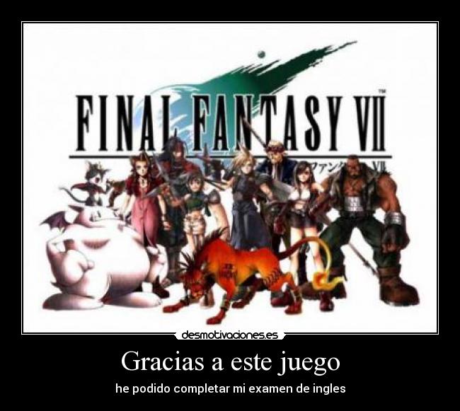 Gracias a este juego - he podido completar mi examen de ingles