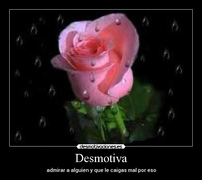 Desmotiva - admirar a alguien y que le caigas mal por eso