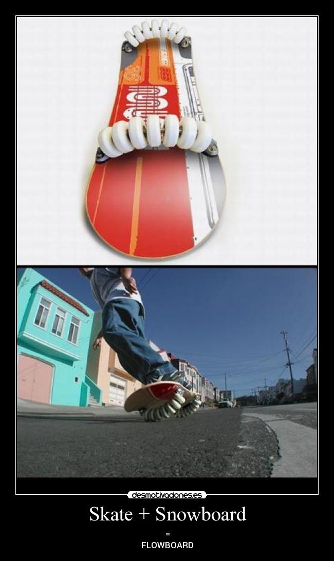 Skate + Snowboard - =
FLOWBOARD