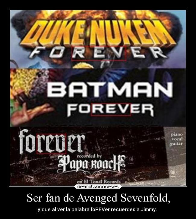 Ser fan de Avenged Sevenfold, -