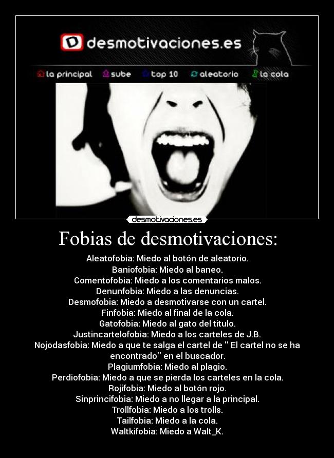 Fobias de desmotivaciones: - 