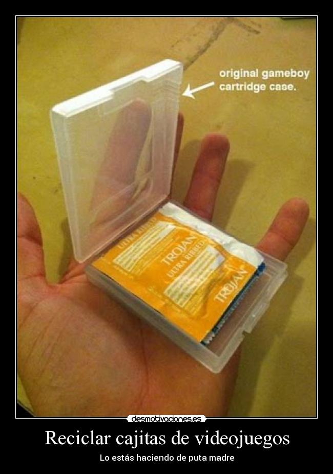 Reciclar cajitas de videojuegos -