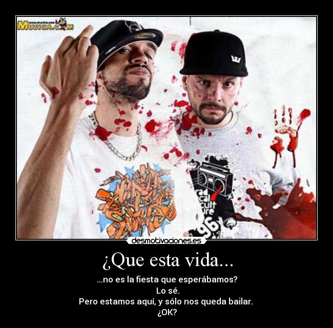 ¿Que esta vida... -