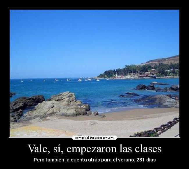 Vale, sí, empezaron las clases - 