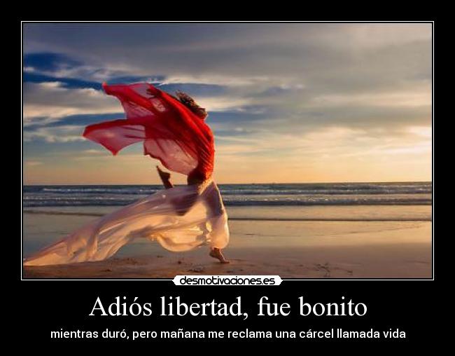 Adiós libertad, fue bonito - 