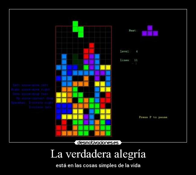 La verdadera alegría - está en las cosas simples de la vida