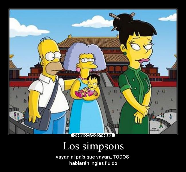 carteles simpsons los simpsons ingles homer paises desmotivaciones