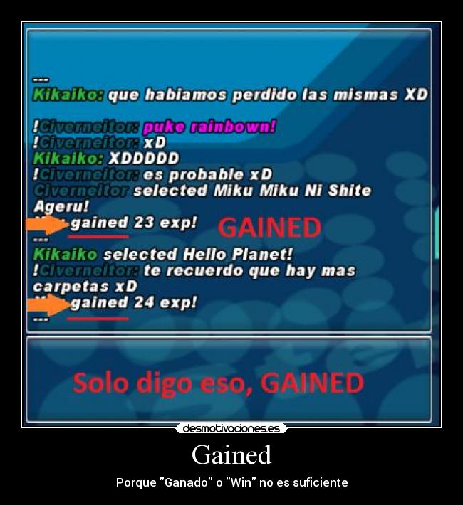 Gained - Porque Ganado o Win no es suficiente