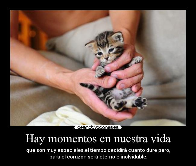 Hay momentos en nuestra vida -