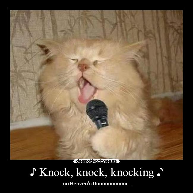 ♪ Knock, knock, knocking ♪ - 