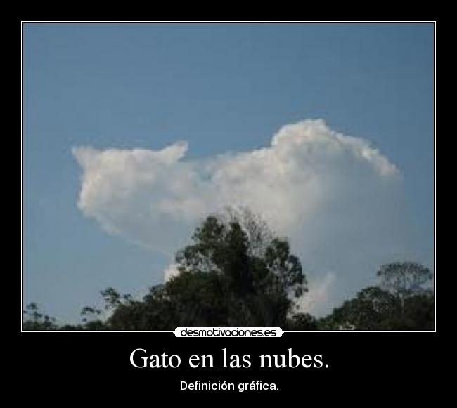 Gato en las nubes. - Definición gráfica.
