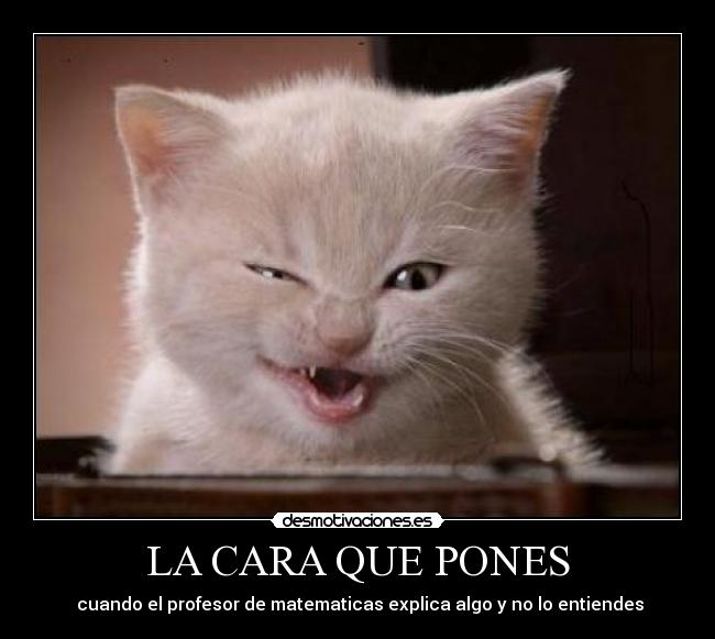 LA CARA QUE PONES - cuando el profesor de matematicas explica algo y no lo entiendes
