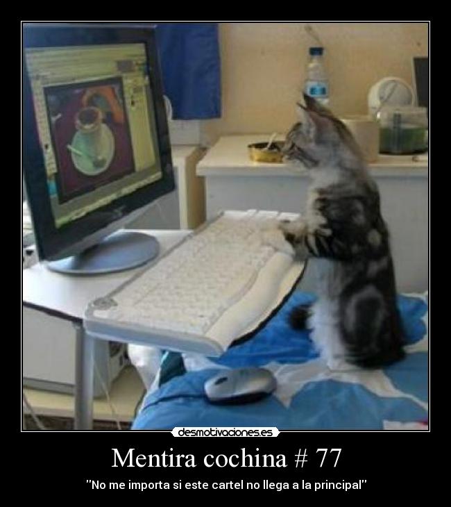 Mentira cochina # 77 - No me importa si este cartel no llega a la principal