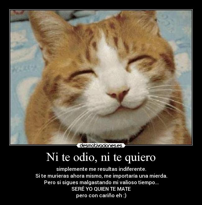 Ni te odio, ni te quiero -