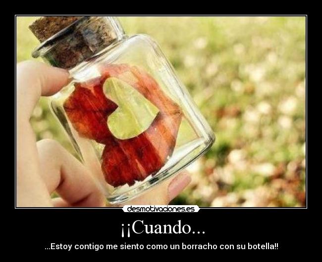 ¡¡Cuando... - ...Estoy contigo me siento como un borracho con su botella!!