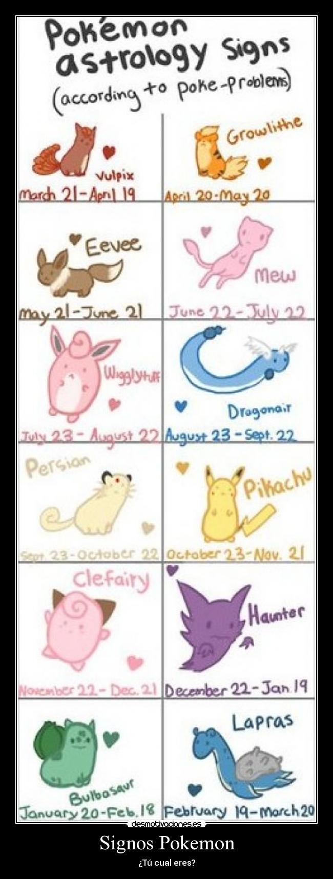 Signos Pokemon -