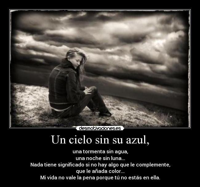 Un cielo sin su azul, - 