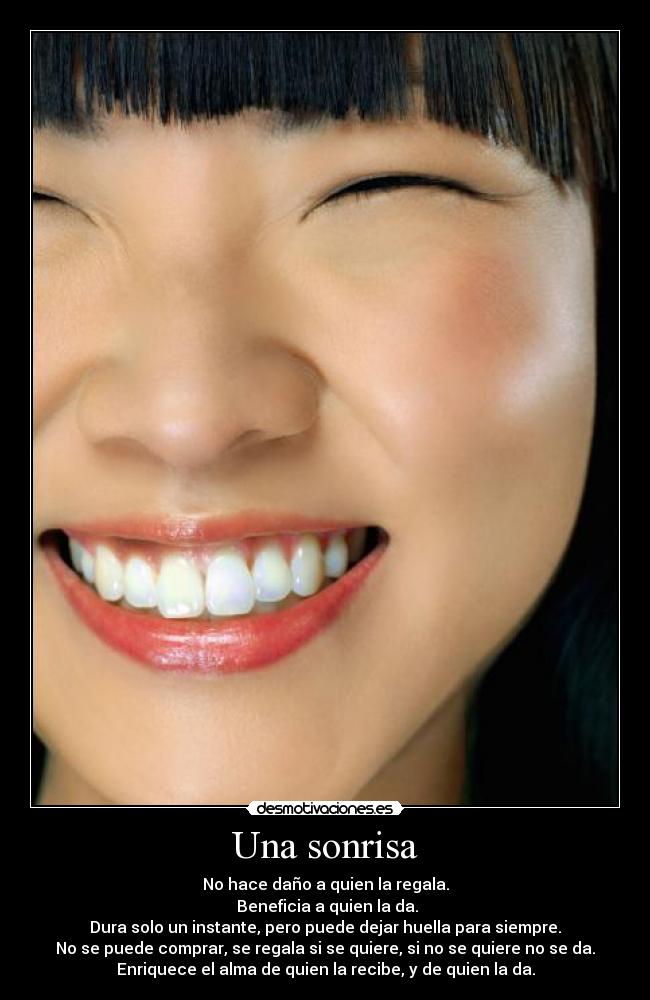 Una sonrisa -
