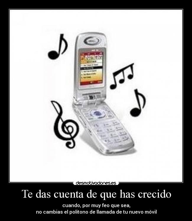 Te das cuenta de que has crecido - 