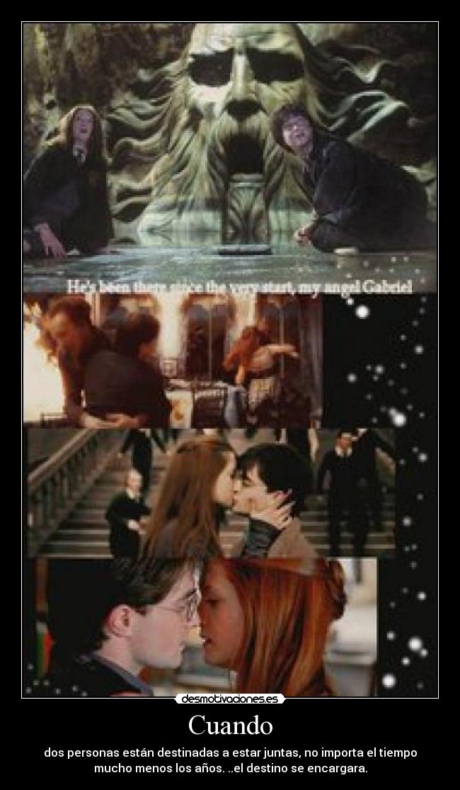 Cuando - dos personas están destinadas a estar juntas, no importa el tiempo
mucho menos los años. ..el destino se encargara.
