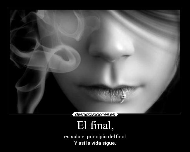 carteles final principio vida baneofnothing desmotivaciones