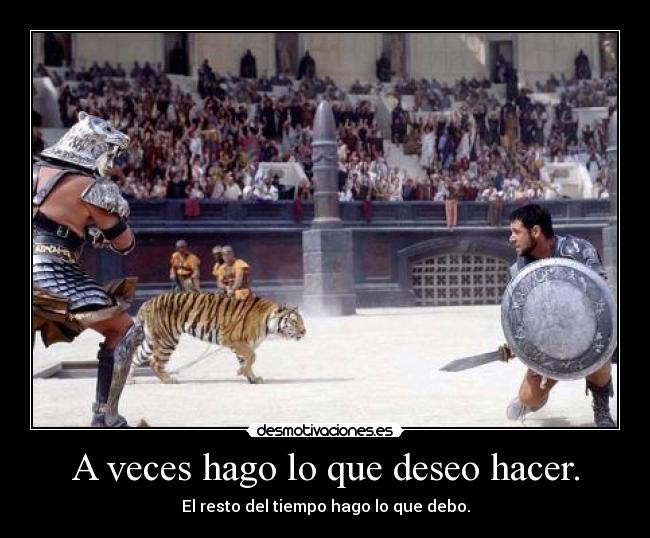 carteles gladiator somos que repetidamente hacemos desmotivaciones