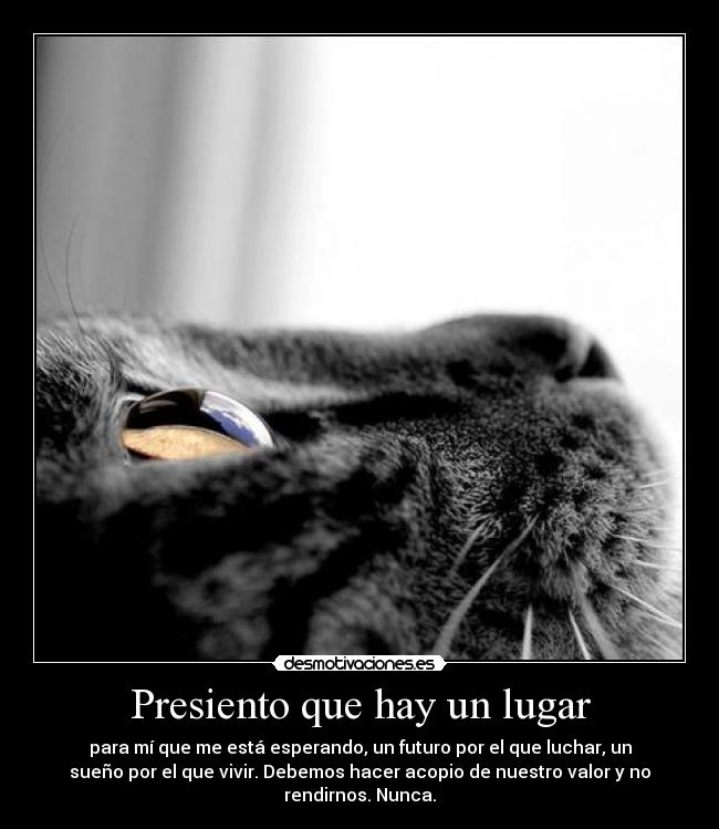 Presiento que hay un lugar -