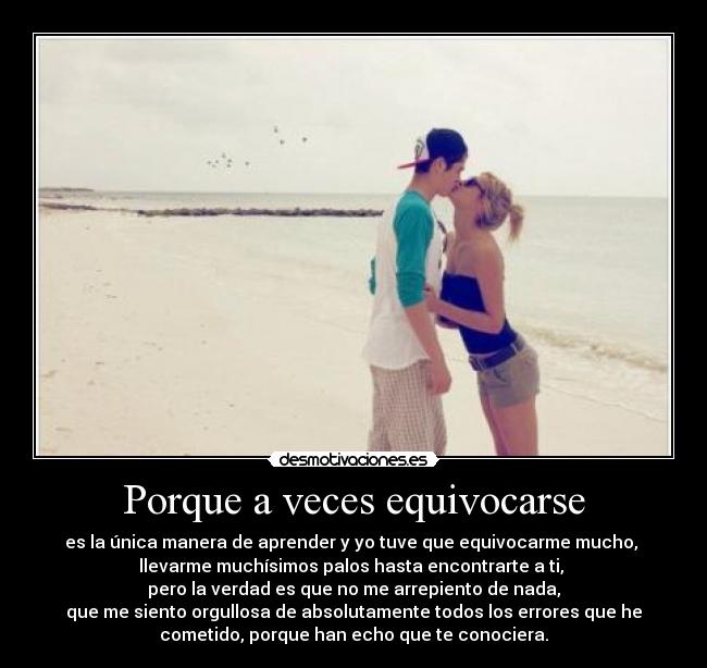 Porque a veces equivocarse - 