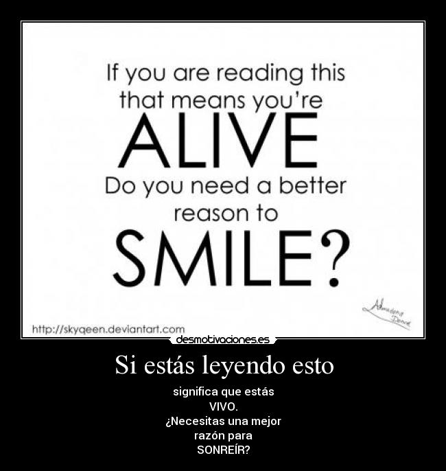 Si estás leyendo esto -