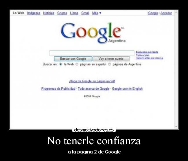 carteles confianza googles segunda pagina desmotivaciones