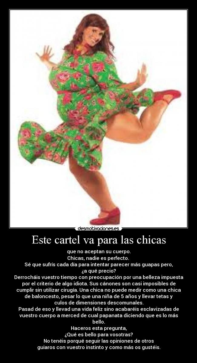 Este cartel va para las chicas - 