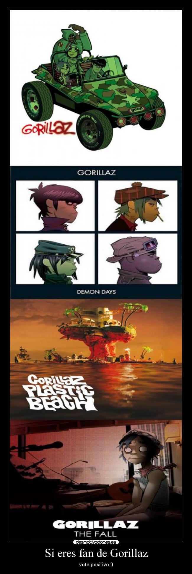 carteles ver cuantos fans gorillaz pueden juntar desmotivaciones