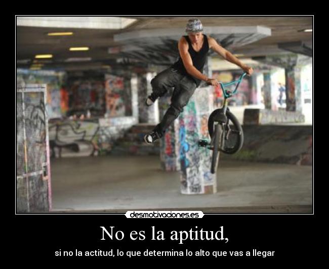 No es la aptitud, -