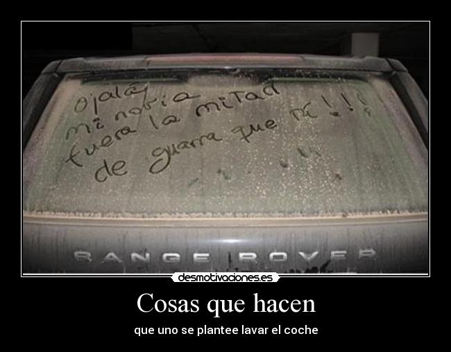 Cosas que hacen - 