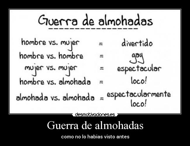 Guerra de almohadas -