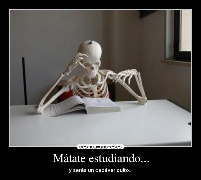Mátate estudiando... -
